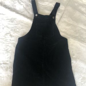 Corduroy overall mini dress